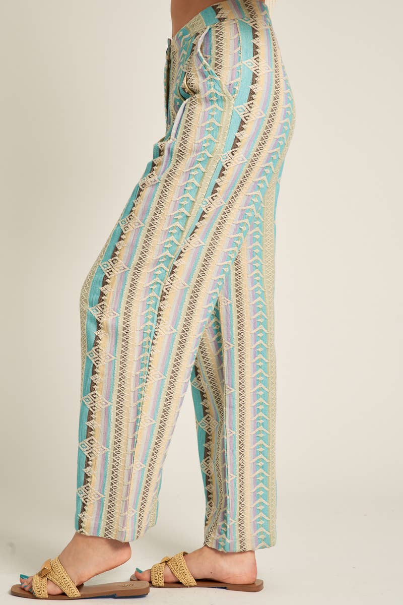 Multicolor Embroidered Pant