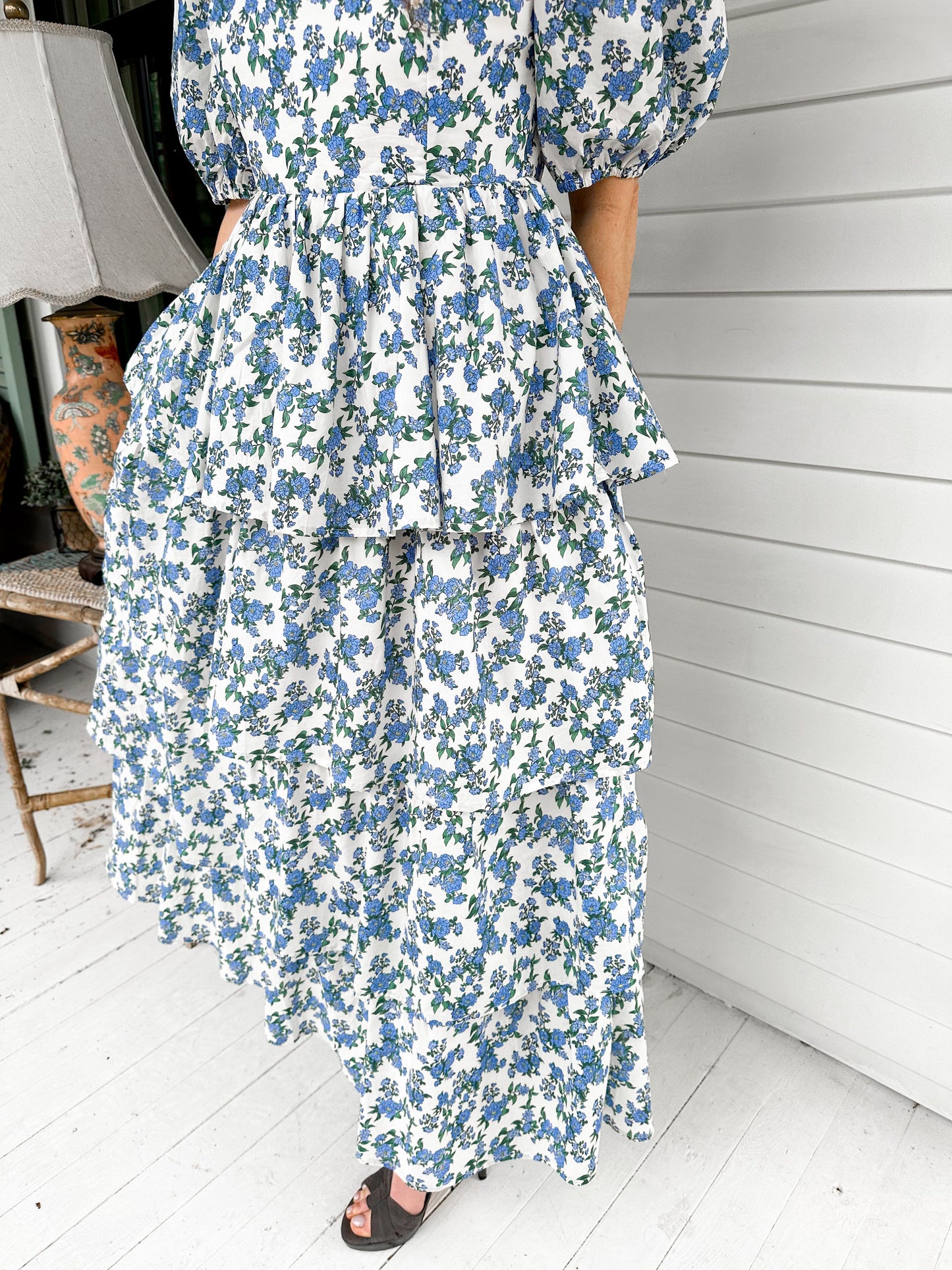 Floral Tiered Midi Dress