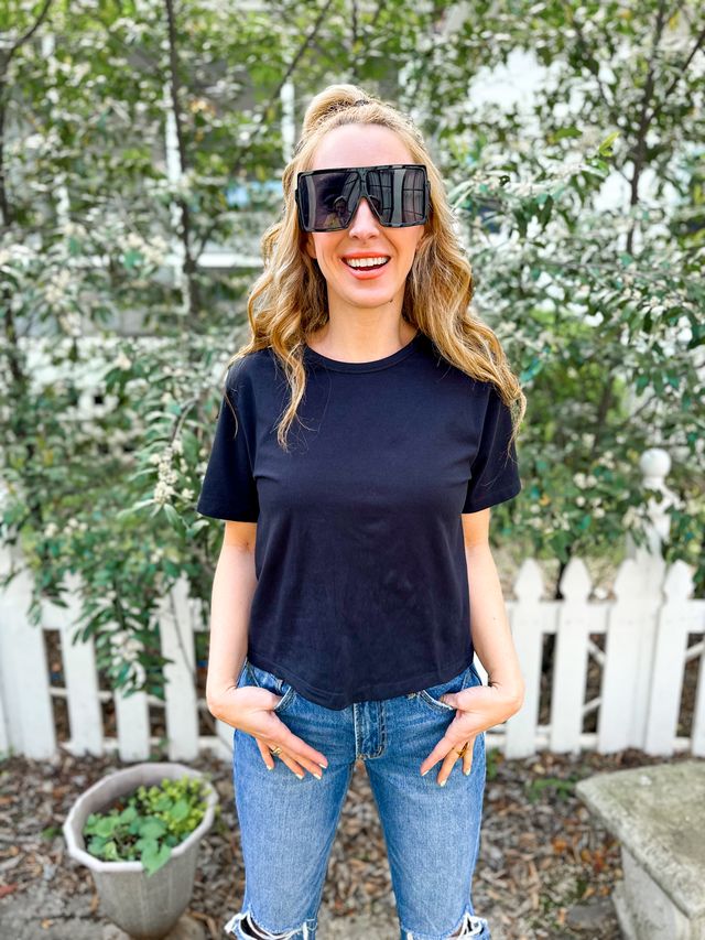 The Mom Crop Basic Tee