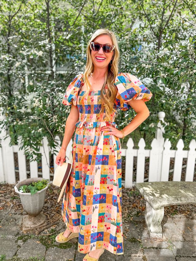 Tulip Tile Print Midi Dress