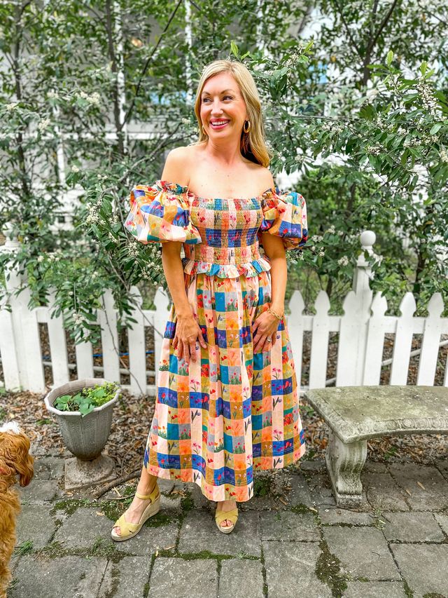 Tulip Tile Print Midi Dress