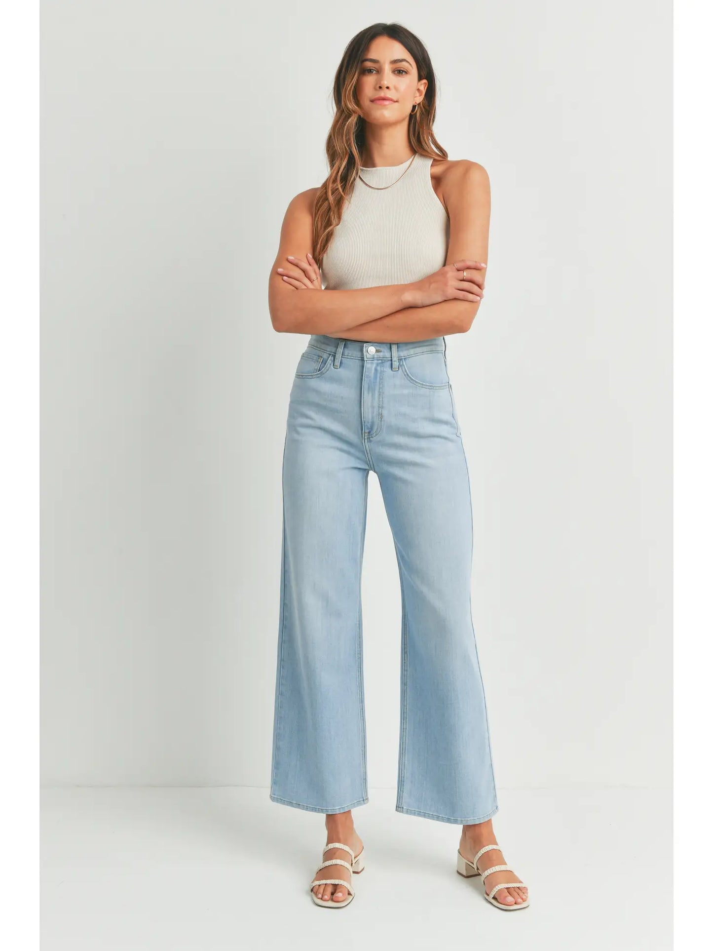 Retro Wide Leg Straight Denim